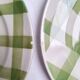 Assiettes à dessert Moulin des Loups - Modèle Nappe vert