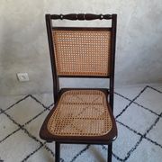 Chaise pliante en bois et cannage style anglais