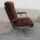 Fauteuil  vintage tissu marron
