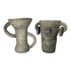 Vases prehistoric Neolithic ceramic 1960 vintage