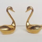 Two ducks made of solid brass