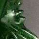 Pair of Marie Gregory vases in green floral decoration enamelled 1900