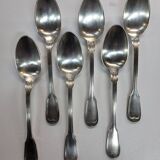 6 small silver-plated dessert spoons