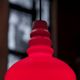 Peill & Putzler red opaline pendant lamp, 1960s and 1970s