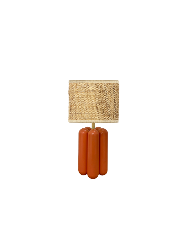 Lampe charlotte corail raphia cosin Paris
