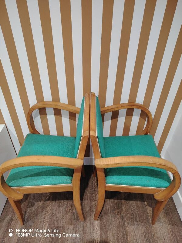 Paire de fauteuils bridge