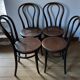 Lot de 4  chaises bistrot signées J § J Kohn 1900