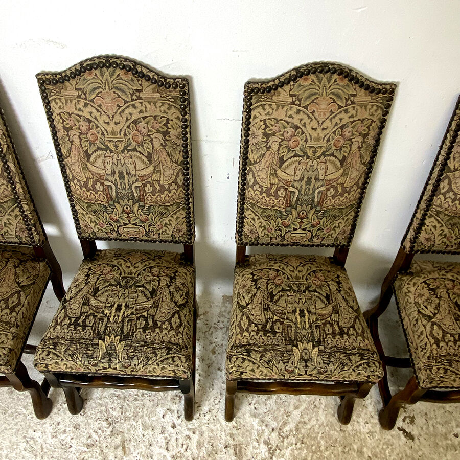 Set of 8 Louis XIII style chairs
