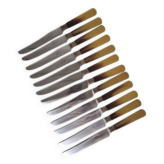 12 bakelite knives with steel blade