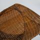 Rattan magazine rack with metal legs, 1950s
