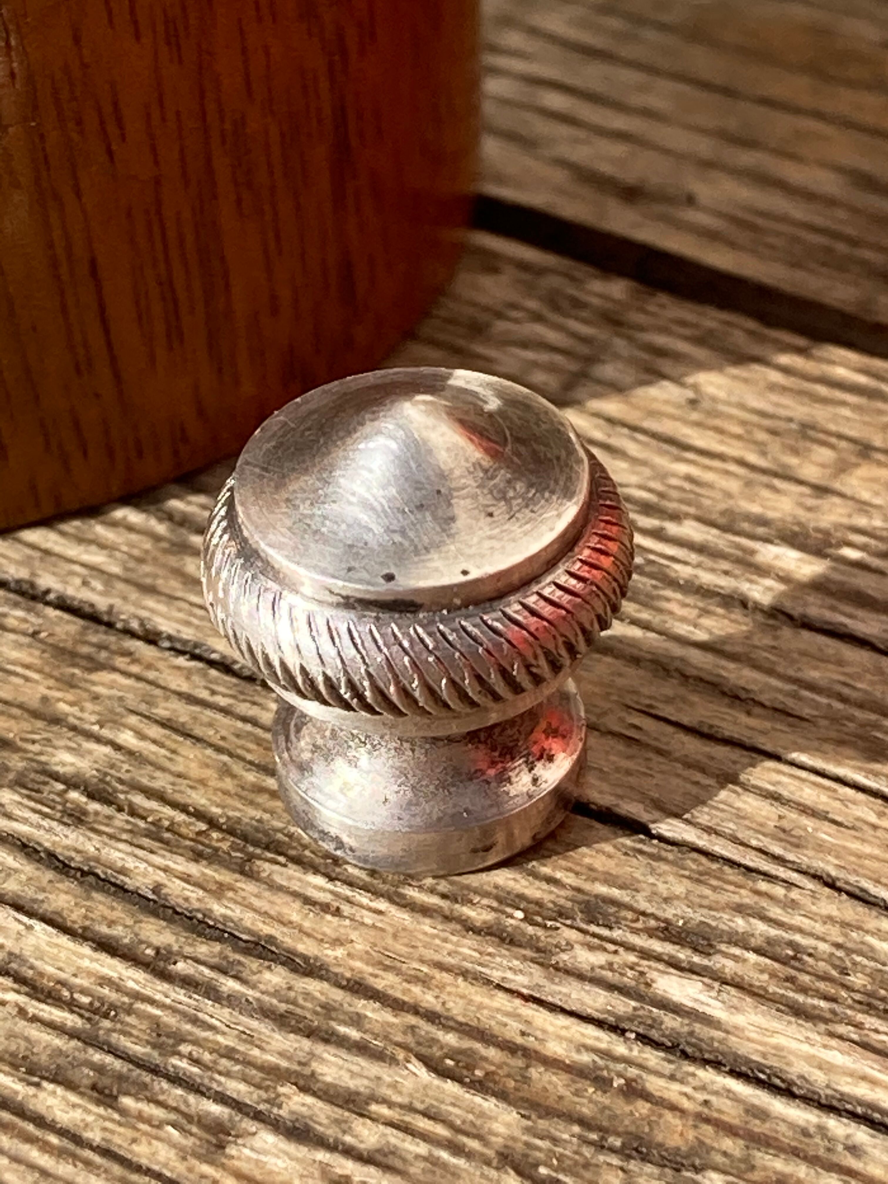 Peugeot pepper tree for Christofle in silver metal and vintage wood