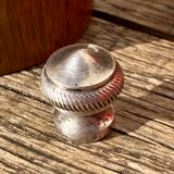 Peugeot pepper tree for Christofle in silver metal and vintage wood