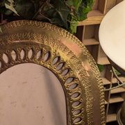 Antique gilded mirror with carved decoration – Ethnic/baroque style