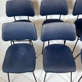 Erberto Carboni for Arflex, Set of six Delfino dining chairs. 1950s