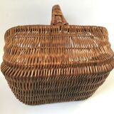 Vintage rattan wicker basket popular mushroom peach mushrooms