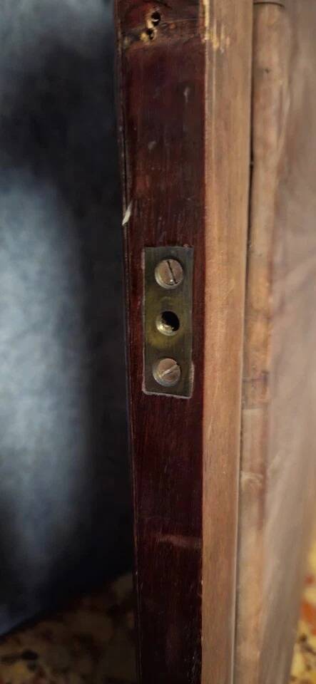 19th-century carved mahogany mirror – Leaf decoration – Napoleonic III period