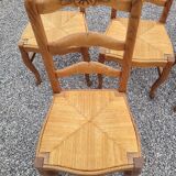 6 Louis XV style oak chairs