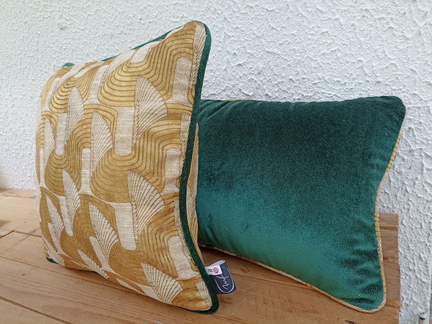Set of 2 cushions "velvet" 40x40cm / 50x30cm