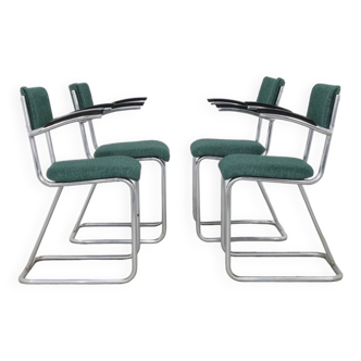 4x Dining Chair model 107 by W.H. Gispen, 1950s