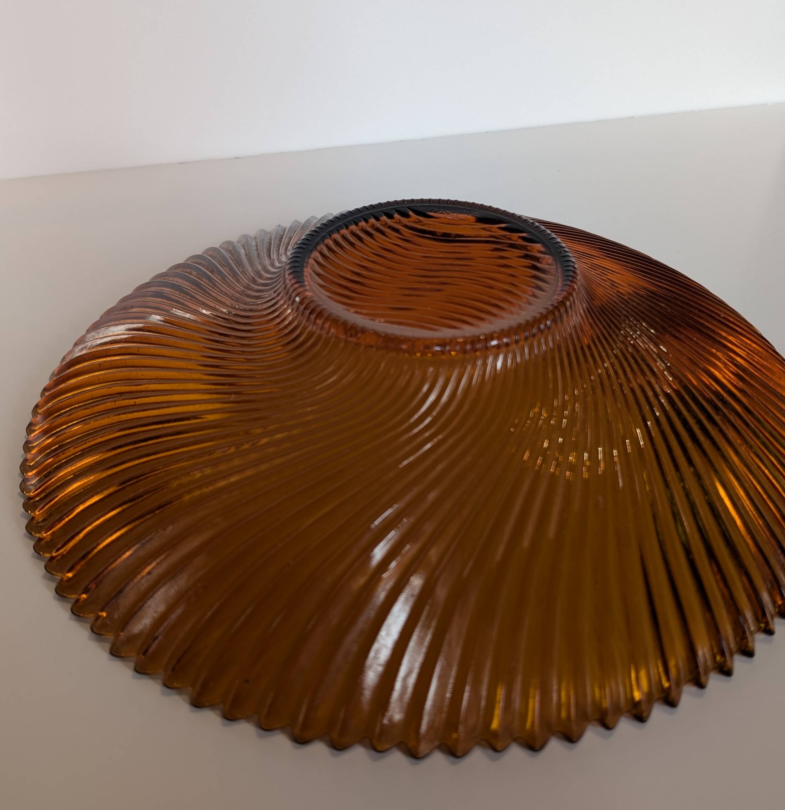 Amber striped fruit bowl