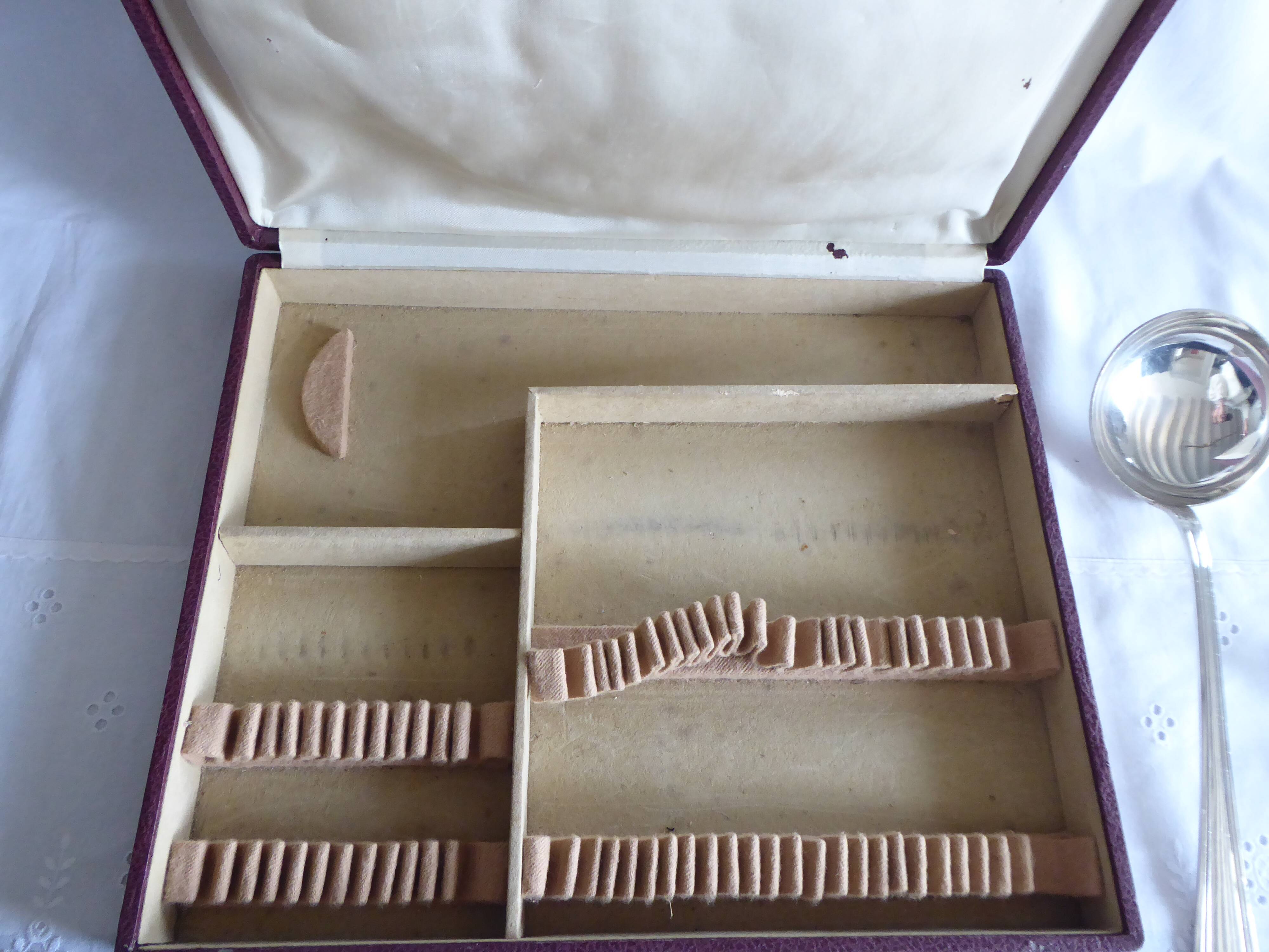 Orbrille JB silver metal cutlery set 37 pieces