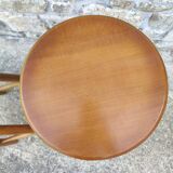 Pair of solid wood bar top stools