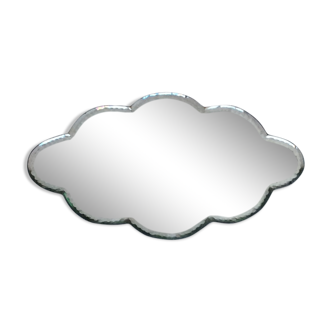 Old mirror to beveled dimension: height -24.5cm- width -39.5 cm- depth -0.5cm