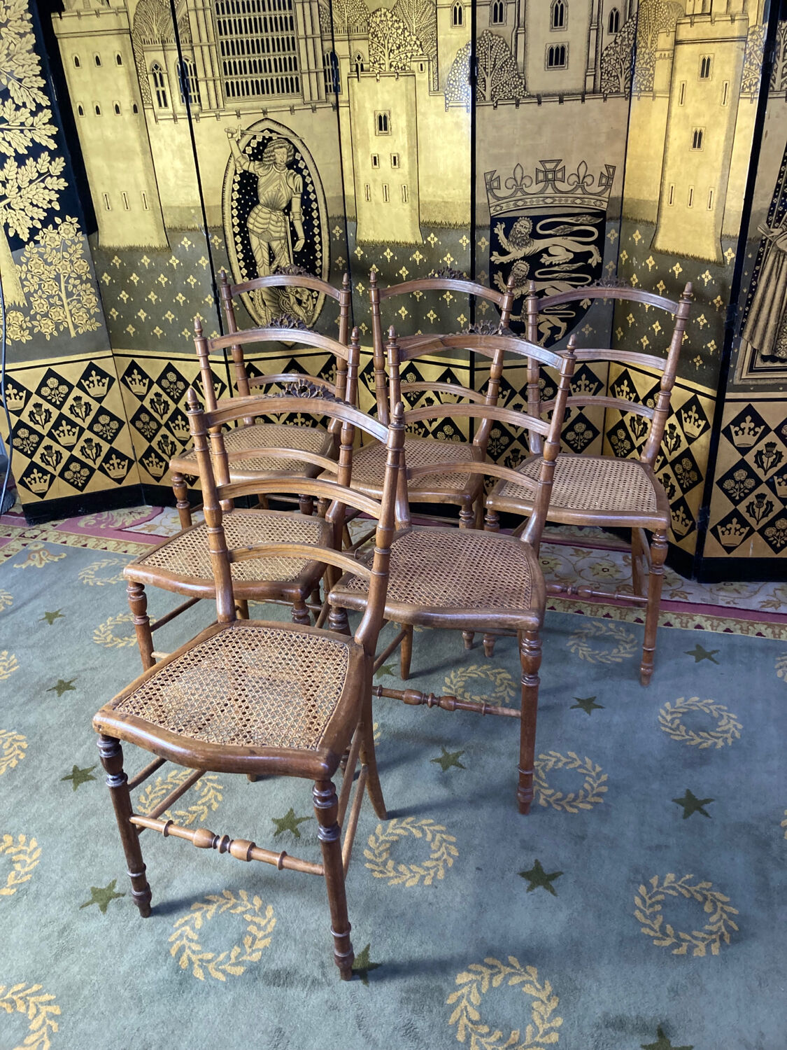 6 Art Nouveau chans chairs