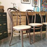 Series of 4 ZPM Radomsko bistro chairs for Thonet