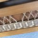 Wardrobe cabinet and drawers in oak and rattan feet compass Vintage year 60