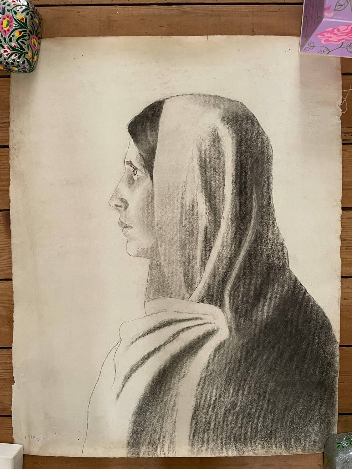 Academic drawing dated November 1910