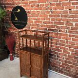 Rattan storage cabinet
