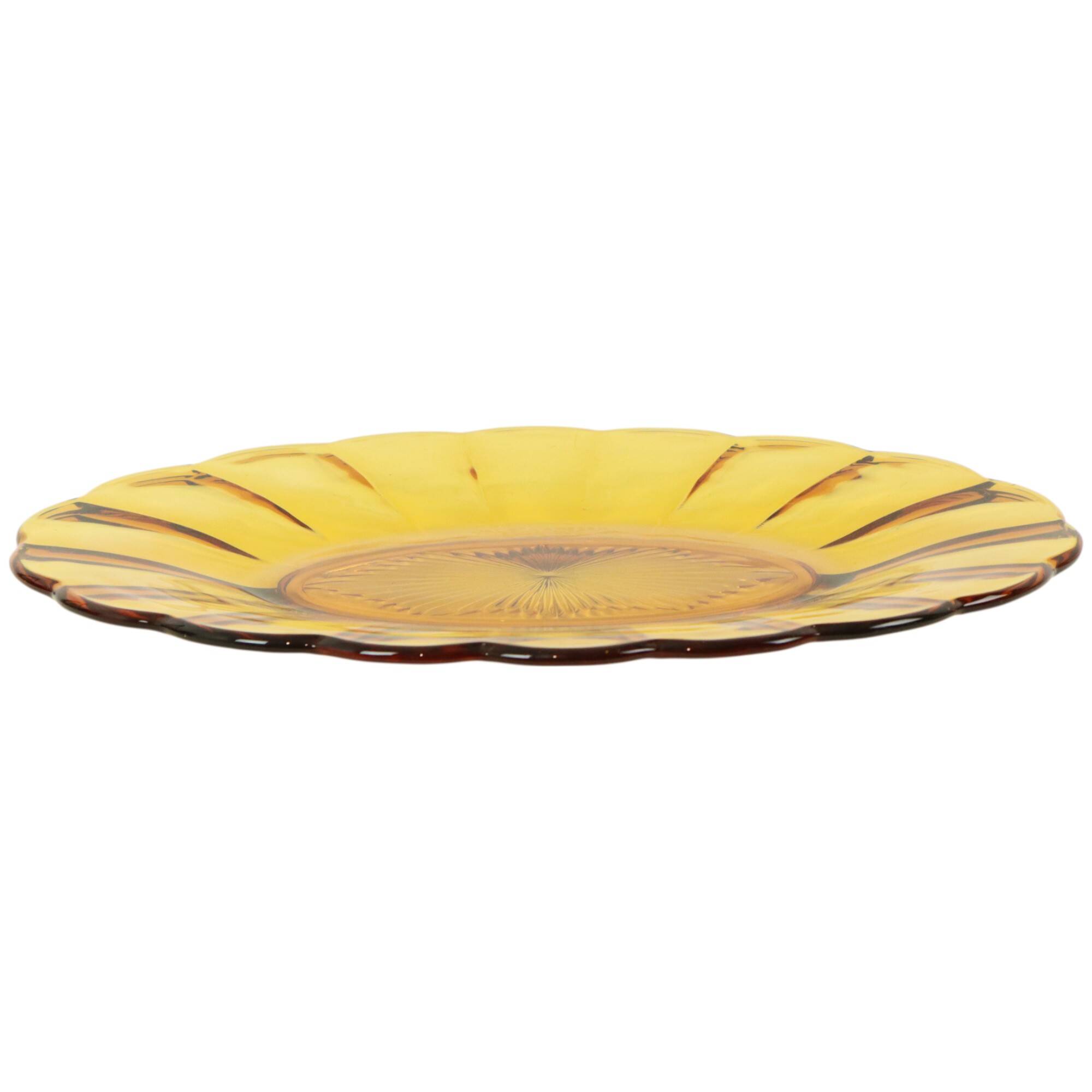 Val Saint Lambert Fruit bowl Amber Luxval Art Deco 1935
