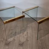 Paire de tables basses de Leon Rosen pour Pace Collection 1970