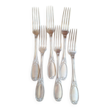 Set of 6 silver-plated dessert forks
