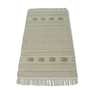 Moroccan berber carpet tunisian wool beige salmon