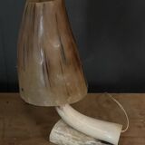 1970 horn lamp with brutalist lampshade