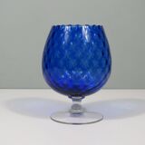 Large mouth-blown Empoli glass