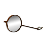 Rosewood hand mirror by Hans-Agne Jakobsson made in Markaryd, 1950s Sweden.