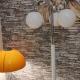 Floor lamp with tulip base and cascading globe 1980