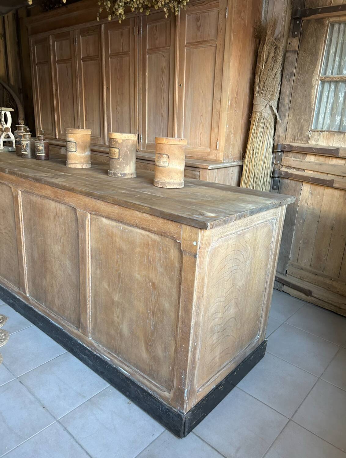 Large antique sideboard with 12 drawers
