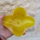 Vintage 1950/1960 Cendrier jaune en pate de verre Murano
