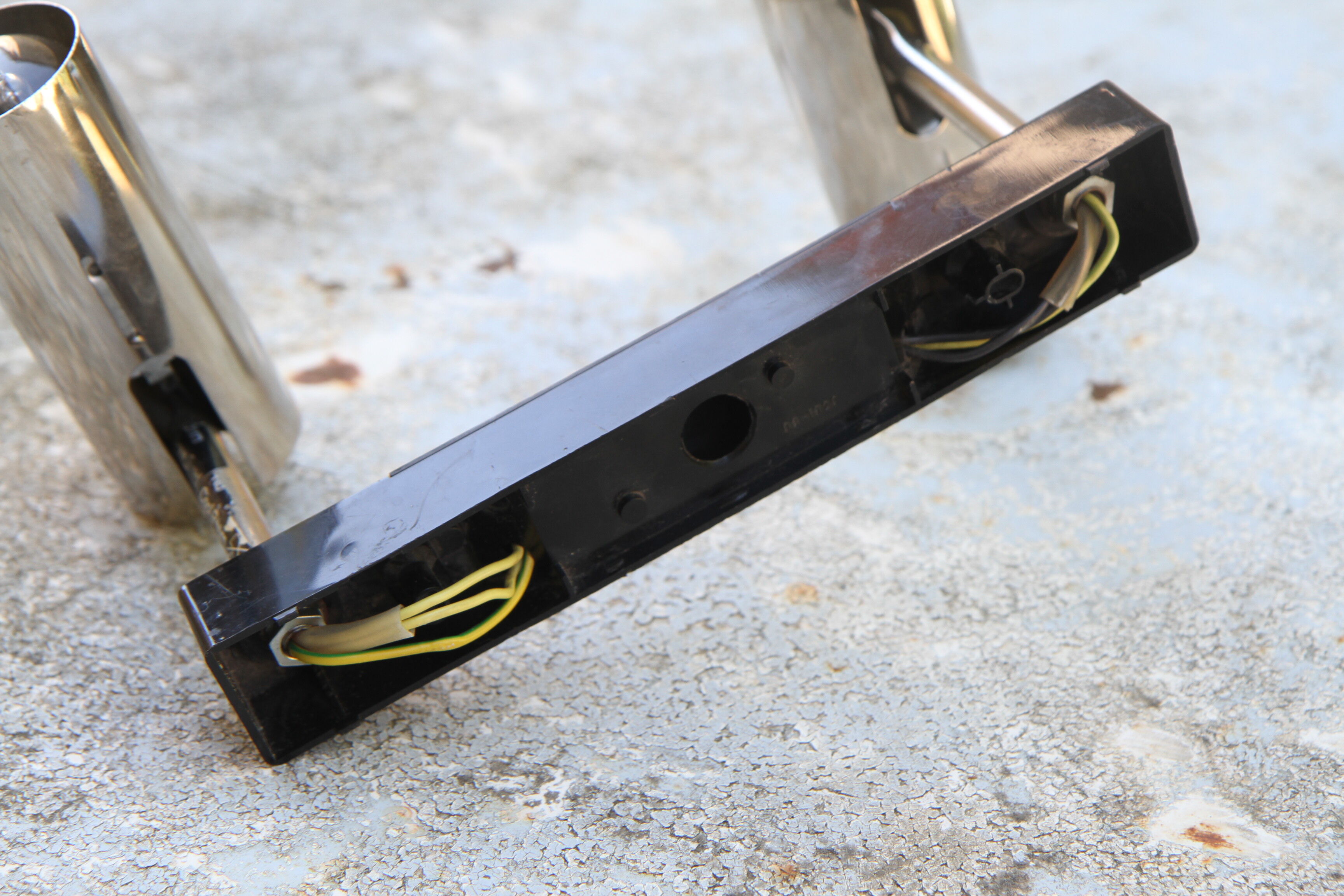 Wall sconce with two chrome lights from the 70s