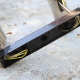 Wall sconce with two chrome lights from the 70s