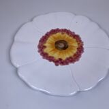Flower plate in Vallauris ceramic