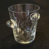 Old ice bucket ice cubes crystal cut braces Cristallerie Hartzviller