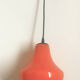 Opaline orange suspension Peill & Putzler 1970s Diameter 23.5 cm