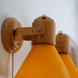 Pine wall sconces from Solbacken, 1975, set of 2