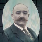 Old photo, large oval portrait 1936
