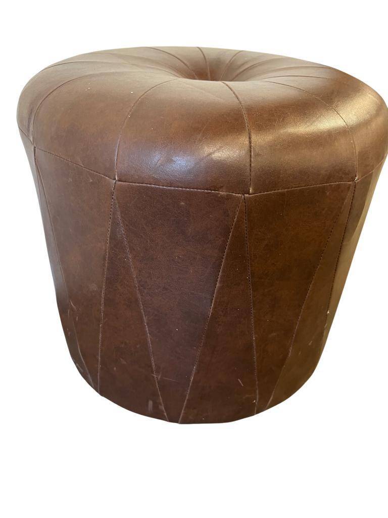 Vintage brown pouf from the 70s